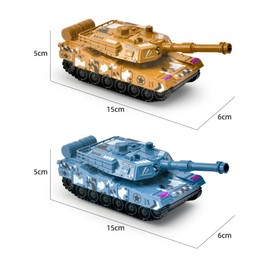TOYANDONA 3 Piezas Tanque De Coche De Juguete Tanque De Vehículos Traseros Modelo De Tanque Juguetes De La Guerra Civil Tanque De Guerra Mundo De Tanques Niño El Plastico Brillar Auto Modelo