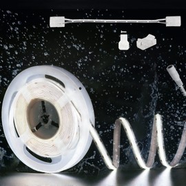 PAUTIX COB LED Strip Light IP65 Waterproof CRI90+,20ft/6.1m 5000K Natural White 3087LEDs High Lumen Super Bright 24V Tape Light for Home Kitchen Office DIY Lighting Project(Power Supply Not Included)