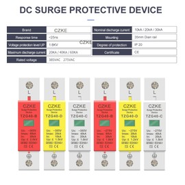 AHGDDA AC SPD 1P 40KA House Surge Protector Protection Protective Low-Voltage Arrester Device 275V 385V (Color : White, Size : 10-20KA-385V)