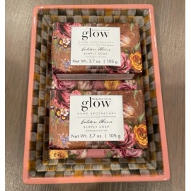 MACKENZIE CHILDS NEW in BOX MACKENZIE -CHILDS Glow Home Golden Hour Soaps & Caddy Set GREAT GIFT