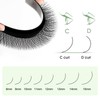 Natuhana Eyelash Extensions, 0.07 D Curl, 9 mm Volume, W-Shaped,