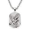 Schmuck-Checker XL Eagle Dog Tag with Byzantine Chain Made of