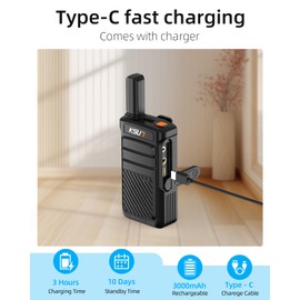 KSUN Intercoms Wireless System for Home, 2-Way Radio Room to Room Communication Wireless Intercom System for House, Garage, Upstairs, Business, Offices, Basement
