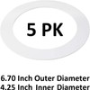 5 Pack Gloss White Goof Trim Ring for 4" Inch