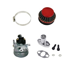 2 Stroke Carburetor Kit for 49cc 50cc 66cc 80cc 100cc with Air Filter Intake Pipe Engine Motorized Moto Bike Bicycle Gas Motor Scooter Moped High Performance Parts