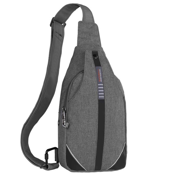 Waterfly Small Crossbody Sling Backpack Anti Theft Backpack for Traveling Chest Bags for Men&Women Multipurpose Casual Daypack Hiking Shoulder Bag (Gray)