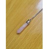 RICHARD-911 Collar Cadena Péndulo Cuarzo Rosa Acero Inoxidable Joyería Hombre