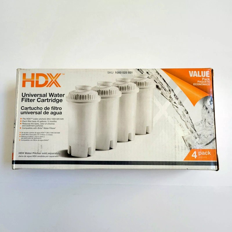 HDX (4 PACK) HDX UNIVERSAL WATER FILTER CARTRIDGE MODEL# QF-11