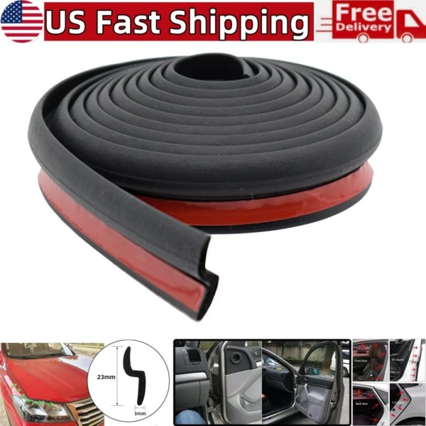 Unbranded 13ft Z Shape Car Window Door Rubber Seal Strip