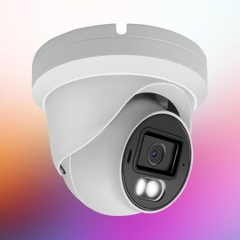 5MP Full Color Security IP Camera, 3K PoE IP Dome Security Camera with Smart Dual Light, Two Way Talk, 98ft Night Vision, 110°Wide Angle, IP66 Waterproof, Full Metal Housing, Human/Vehicle Detection