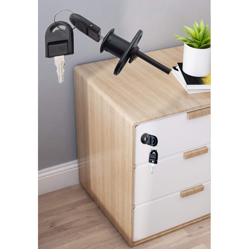 HOWDIA 4 Pcs - Zinc Alloy Drawer Lock Desk Wardrobe