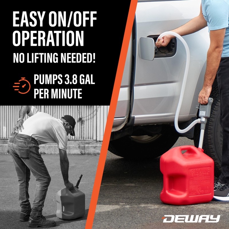 Automatic Fuel Transfer Pump, 3X More Powerful AA Battery Powered