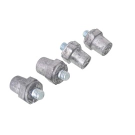 Tech Team Postes de Carga de terminales Laterales, Plomo sólido, 3/8-16 Hilos, para Barco, RV, automóvil, Furgoneta de Carga, Jet Ski, Incluye 2 Postes positivos y 2 Postes Negativos