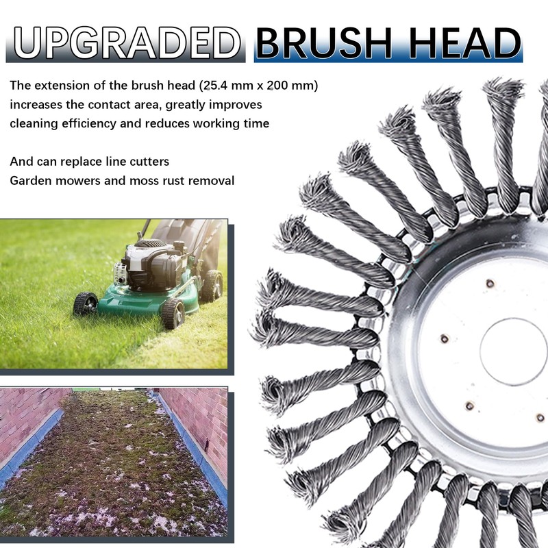 Stylemafia 10 Inch Steel Wire Rotary Brush Cutter Trimmer Head