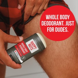 Happy Nuts Whole Body Deodorant for Men - Full Body Odor Control - Ideal for Perfect for Pits, Groin, and More - All Day Confidence - Powerful & Effective Men's Deodorant (Big Wood)