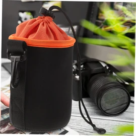 COHEALI 4pcs Camera Lens Pouches Durable Storage Bags with Drawstring Design for Travel Daily Use Compatible with Camera Lenses Soft Velour Interior for Enhanced Protection