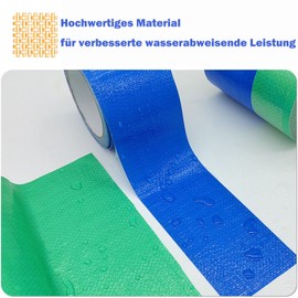 VOGANLL PVC Tarpaulin Tape, Repair Tape for Fabric Tarpaulins, Tarpaulin Patches, 5 m x 8 cm, UV-Resistant & Waterproof for Truck Tarpaulin, Tent/Awning/Gazebo/Cover, Tent Repair Tape