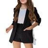 Girls 2 Piece Outfits Button Front Long Sleeve Blazer and