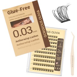 100 Piezas Set de Pinzas Para Pestañas Postizas Autoadhesivas,Las Pestañas Postizas Adhesivas no Requieren Pegamento ni Desmaquillante,Solo Hay que Presionarlas, es Sencillo y Rápido, en un Solo Paso,Tiras Adhesivas Invisibles Reutilizables Extensiones de