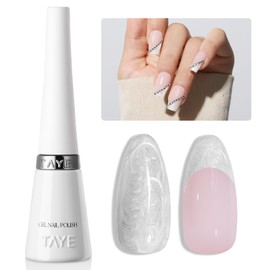 TAYE Pearl White Pearlescent Shell Shimmer Mermaid Nail Gel Polish, 10g Pearl Gel Nail Polish Soak Off UV/LED Light Cure Nail Art Manicure Salon DIY at Home, Color 2981