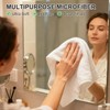 Microfiber Cleaning Cloth, Cleaning Rags,3 Pcs, White 11.4 inch x