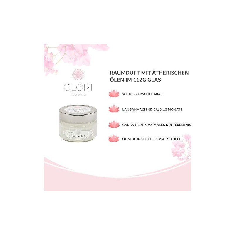 Olori Duft?l Anti-Tabak im Glas - Raumduft mit ?therischen ?len