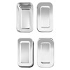 QWORK Stainless Steel Instrument Storage Trays, 2 Pack with Lid,