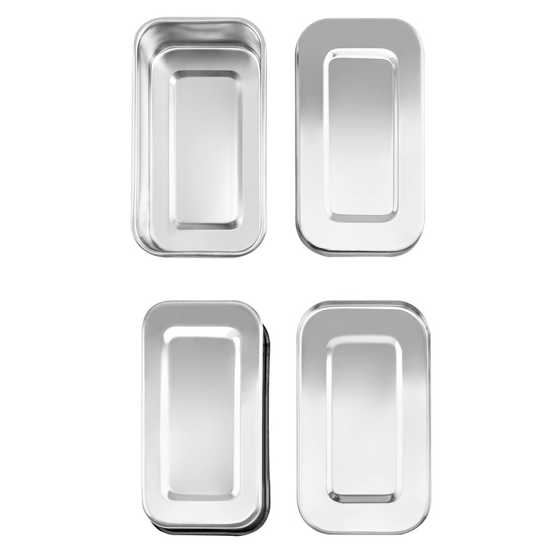 QWORK Stainless Steel Instrument Storage Trays, 2 Pack with Lid,