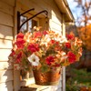 Fall Flowers, 4Pcs UV Resistant Artificial Outdoor Petunias for Decor