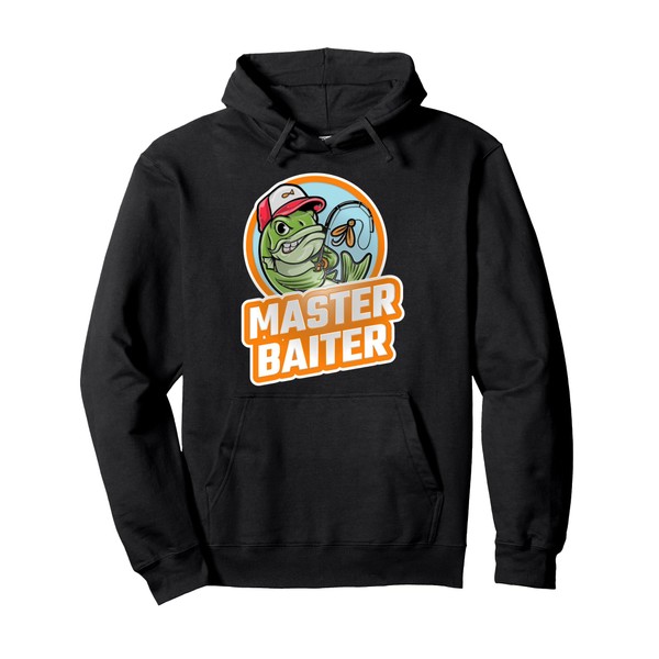 Master Baiter Vintage Bass Fishing Funny Angler Pullover Hoodie