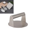 Stainless Steel Burger Press Professional Manual Adjustable Prevents Stick Grill