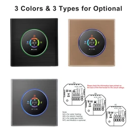 Smart Thermostats,WiFi Smart Thermostat Temperature Controller Weekly Programmable Button Control/Mobile APP/Voice Control Compatible with Alexa/Google Home, for Water Heating 5A