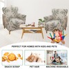CRFATOP Stretch 1 Piece Chair Covers with Arms Printed Accent