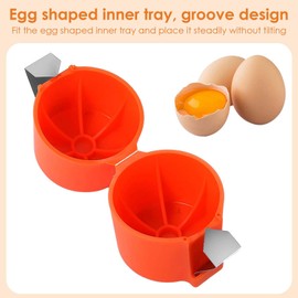 6 Portable Eggshell Opener Remover - Multifunctional Egg Cracker Separator Tool for Effortless Egg Opening & Peeling