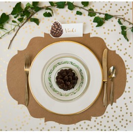 Gold Confetti Paper Table Runner 25' American Made