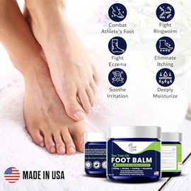 Bálsamo para pies con aceite de árbol de té/humectante para pies secos y agrietados Hidrata y alivia instantáneamente la piel irritada y el pie de atleta El mejor cuidado de los pies para mujeres y