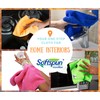 SOFTSPUN Microfiber Cleaning Cloths, 5pcs 40x60cms 340GSM Orange! Highly Absorbent