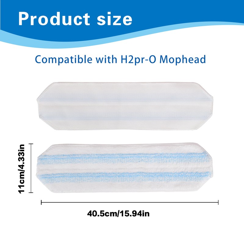 10 Pack Replacement Mop Pads Compatible with O Cedar H2Pro