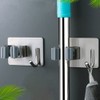 4 Pack Mop Broom Holder Stainless Steel No Drilling Wall