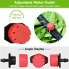 EBANKU Adjustable Irrigation Drippers Sprinklers, 200Pcs 1/4Inch Adjustable Micro Drip