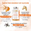 AAVALABS Turmeric and Black Pepper Capsules with Ginger Root Extract