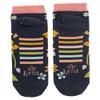 Karma Ankle Socks, Navy Floral, One Size