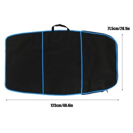 equlup Surfboard Bag, x71.5cm/48.4x28.1in Polyester Surfboard Longboard Bag Day Bag Board Cover Surfboard Bodyboard Cover (Blue Stripes)
