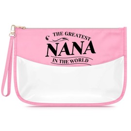 Sfodiary Mother's Day Grandma Gifts Makeup Bag for Women Nana Gifts from Granddaughter Clear Cosmetic Bag Christmas Birthday Thanksgiving Day for Grandmother Zipper Travel Toiletry Pouch