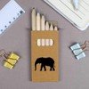 Azeeda 6 x 'Elephant Silhouette' Short 85mm Pencils/Coloured Pencil Set