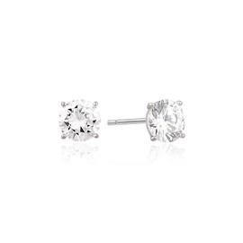 OST Mini White Silver Earrings OTE117Q05QWW White / OST 미니 화이트 실버 귀걸이 OTE117Q05QWW 화이트