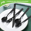 60 Pieces Black Silverware Set, Yoehka Premium Stainless Steel Flatware