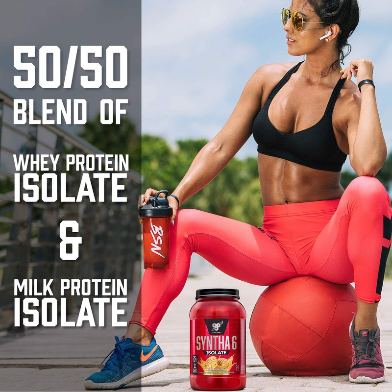 BSN SYNTHA-6 Isolate Protein Powder, Chocolate Protein Powder with Whey