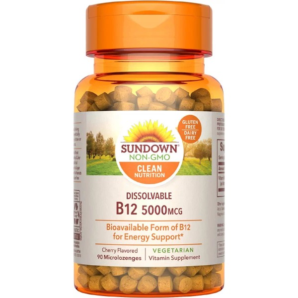 Sundown Naturals Vitamina B12 5000 Mcg 90 Comprimidos