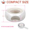 KAYCROWN Teapot Warmer, Ceramic Tea Warmer with Tealight Holder, Teapot